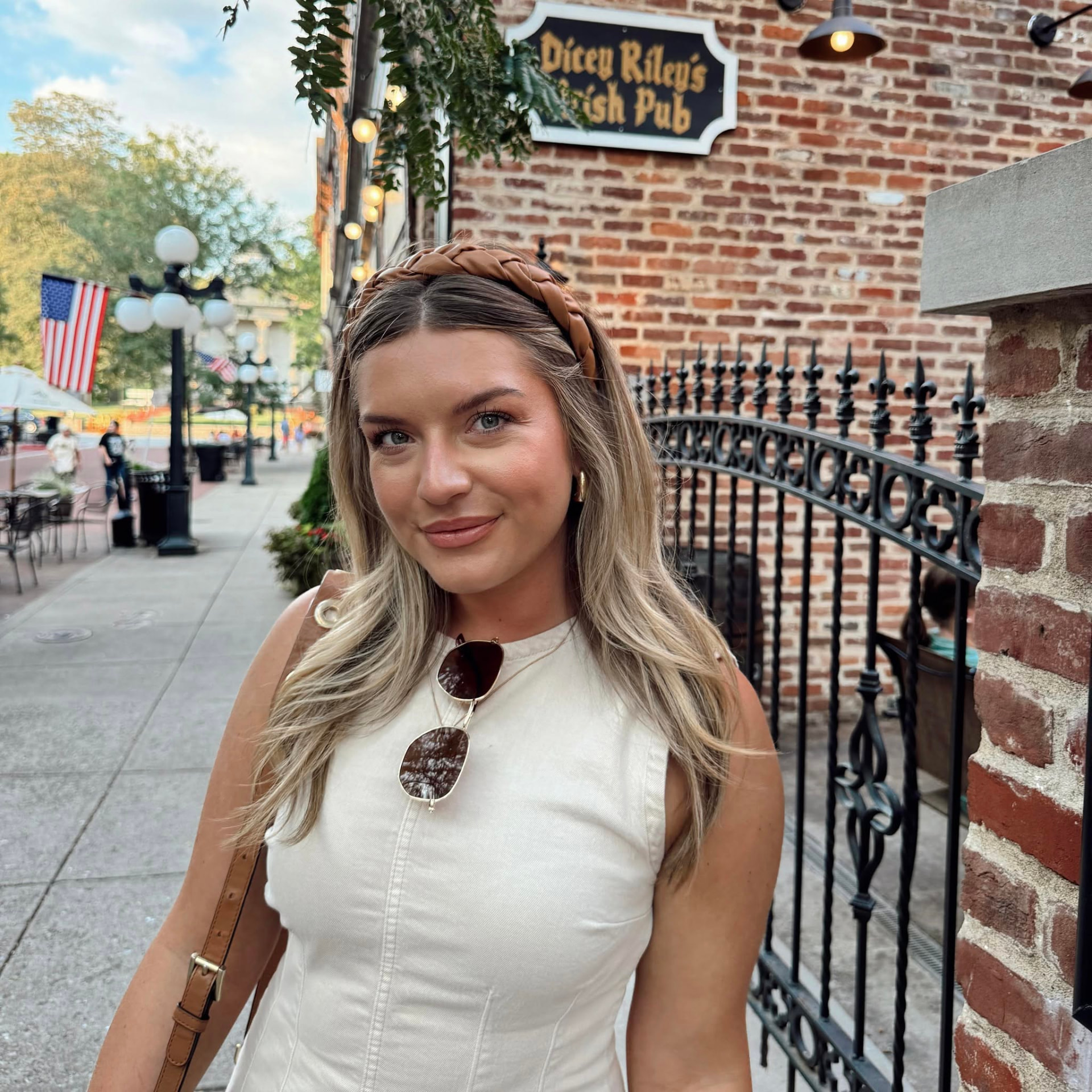 Kristin downtown on a summer evening